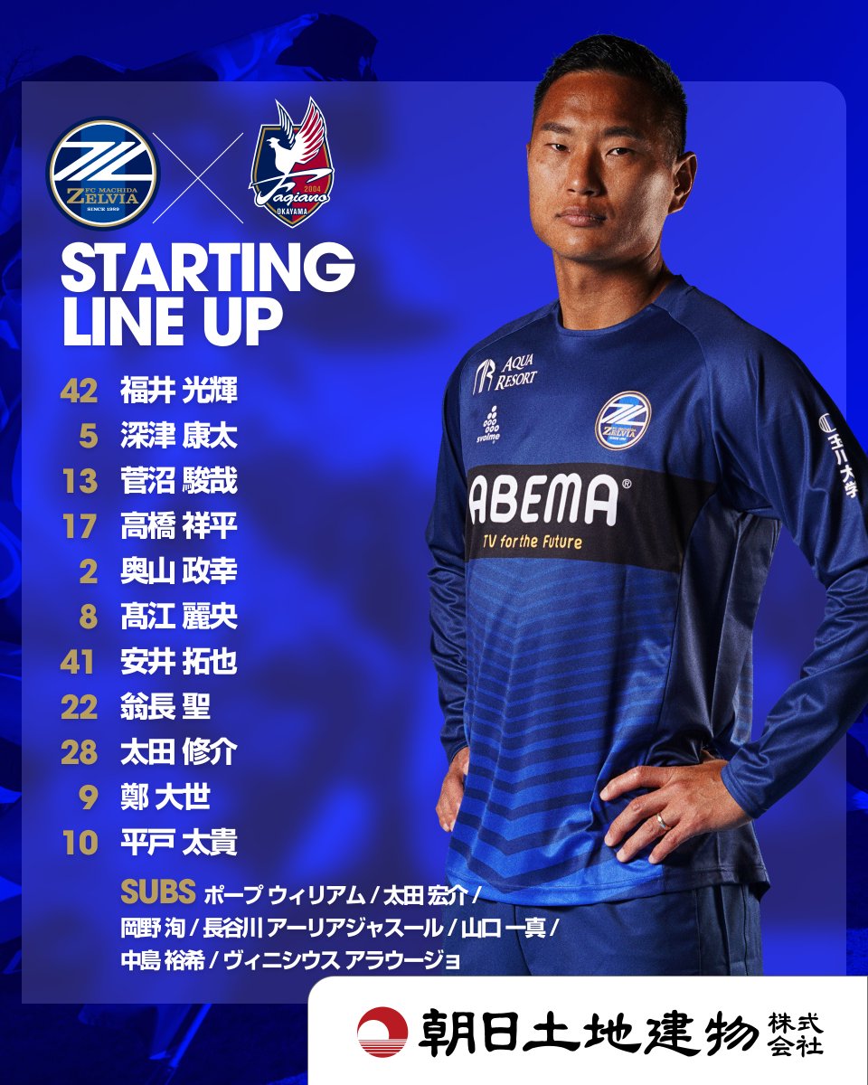 0904岡山 メンバー発表 ファジアーノ岡山 スターティングメンバーが発表されました 今日も皆様と一緒に闘います 応援よろしくお願いします アウェイゲームは Dazn で Fc町田ゼルビア Zelvia 町田市 町田市民ニュース