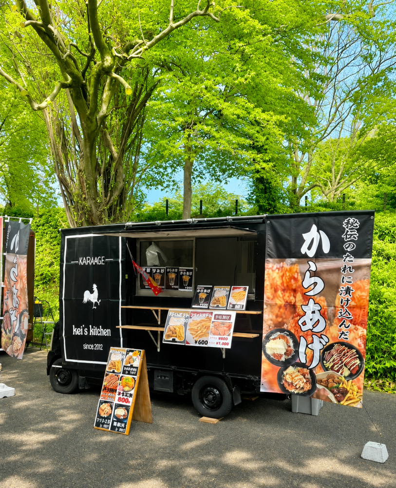 美味しい唐揚げ専門店と市内に出店中キッチンカー